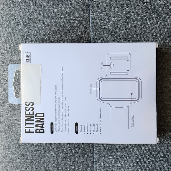 Fitness Armband for Mobile devices with key holder - Black - NEW - Picture 2 of 7